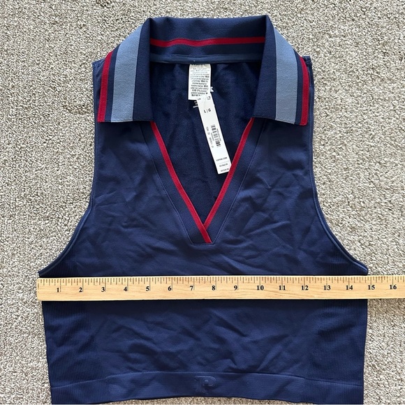 PINK Victoria’s Secret Soft Seamless Polo Tank Top Size Large - Picture 6 of 8